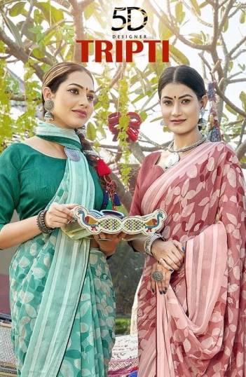 Tripti By 5D Designer Fancy Chiffon Saree Collection